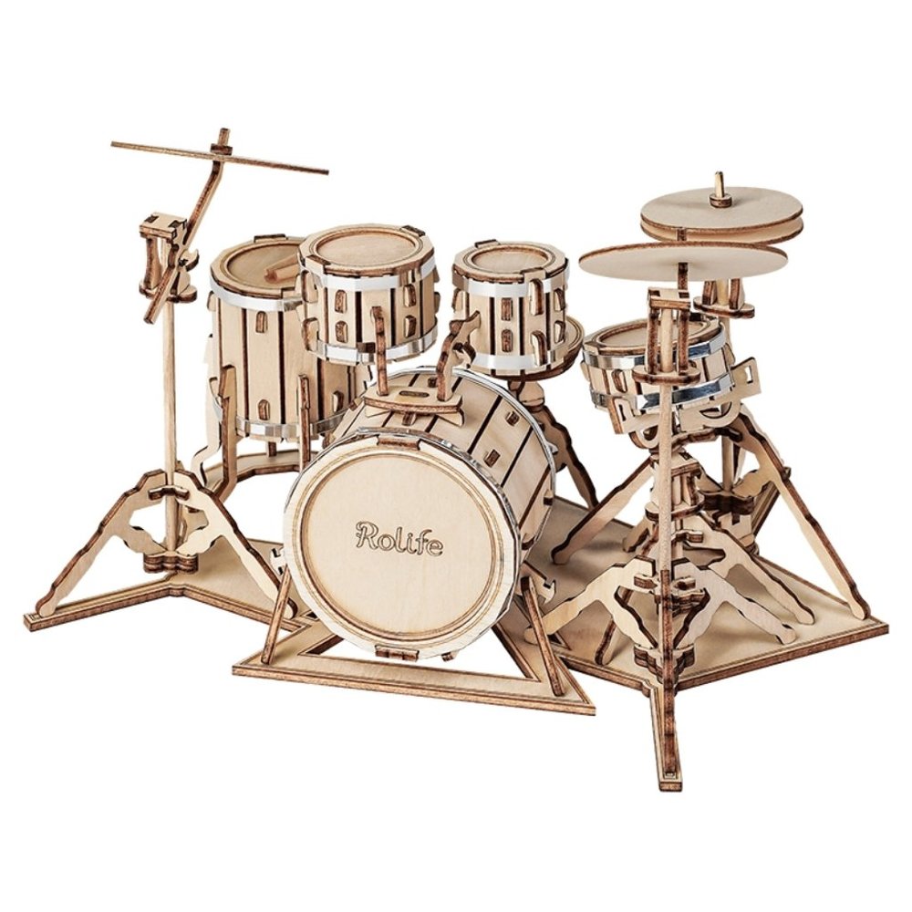 3D DIY Wooden Puzzle Drum Kit Models TG409